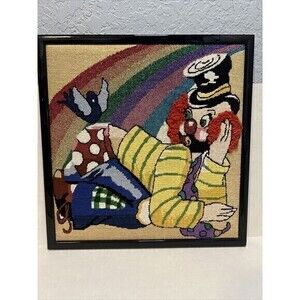 CIRCUS CLOWN Cross Stitch Kit artwork Homemade‎ 15”X 15”